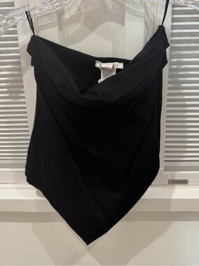 Zara Black Asymmetric strapless top